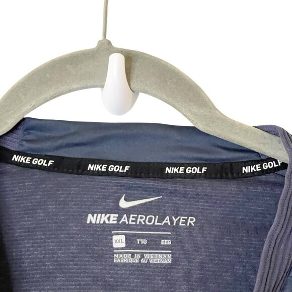 Nike Jacket Aerolayer Golf Men 2XL Navy Full Zip Outdoor Performance‎ 892132-471 - Picture 5 of 7